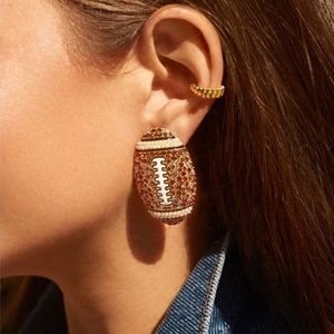 NWT Baublebar Football Earrings